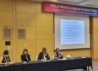 Montevideo participó en mesa sobre futuro del movimiento municipalista feminista en el marco de la Cumbre Mundial de Líderes Locales y Regionales