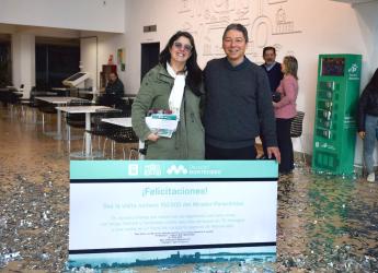 Visitante número 150.000 en el mirador panorámico 