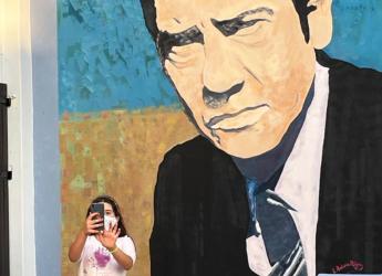 Mural en homenaje a Alfredo Zitarrosa en Santiago Vázquez